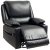 HOMCOM Recliner Massage Armchair with Heat Oversized Swivel Rocker with Footrest Remote and Side Pockets Black