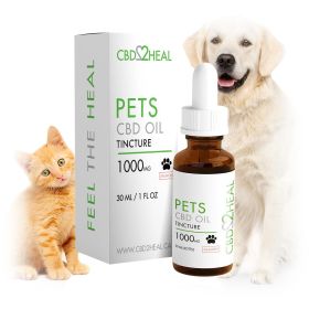CBD Oil for Cats - Pets CBD Oil Tincture Salmon Flavoured 1000mg (CBD2HEAL)