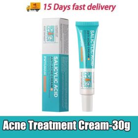 Salicylic Acid Acne Treatment Cream Shrink Pore Remove Blackheads Scars Acne Marks Spots Oil Control Whitening Korean Skin Care (Color: 1PC-30g)